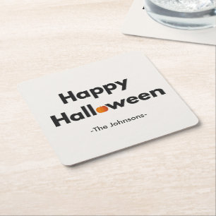Porta-copo De Papel Quadrado Halloween Moderno Minimalista - Personalizado