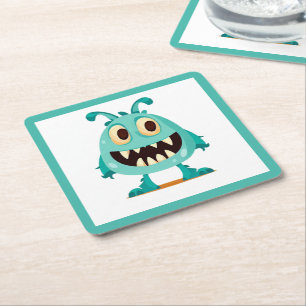 Porta-copo De Papel Quadrado Halloween/Monster/desenho animado