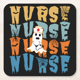 PORTA-COPO DE PAPEL QUADRADO HALLOWEEN NURSE