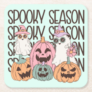 Porta-copo De Papel Quadrado Halloween Spooky Season