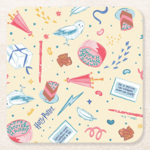 Porta-copo De Papel Quadrado HARRY POTTER™ Padrão de Celebração de Aniversário