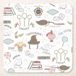 Porta-copo De Papel Quadrado HARRY POTTER™ Padrão Mágico Pequeno