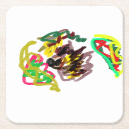 Porta-copo De Papel Quadrado Hedgehog play outono