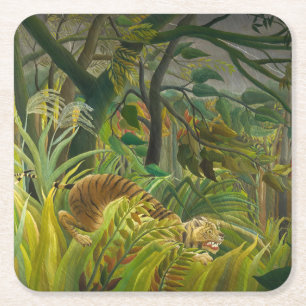 Porta-copo De Papel Quadrado Henri Rousseau - Surpreso!