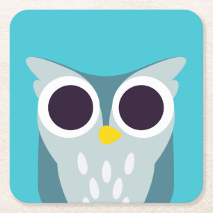 Porta-copo De Papel Quadrado Henry a coruja