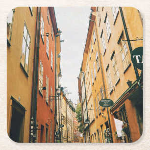 Porta-copo De Papel Quadrado Histórica Gamla Stan, Cidade Antiga de Estocolmo