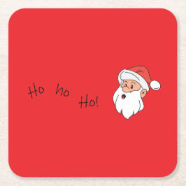 Porta-copo De Papel Quadrado Ho ho ho santa clause