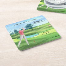 Homem de golfe dando tacadas aos cinquenta 50º ani