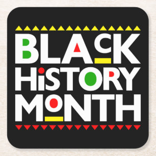 Porta-copo De Papel Quadrado Homens Melanin Homens História Negra Crianças
