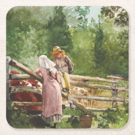 Porta-copo De Papel Quadrado Hora da Refeição