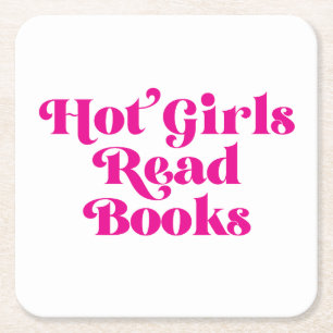 Porta-copo De Papel Quadrado Hot Girls Leia Livros