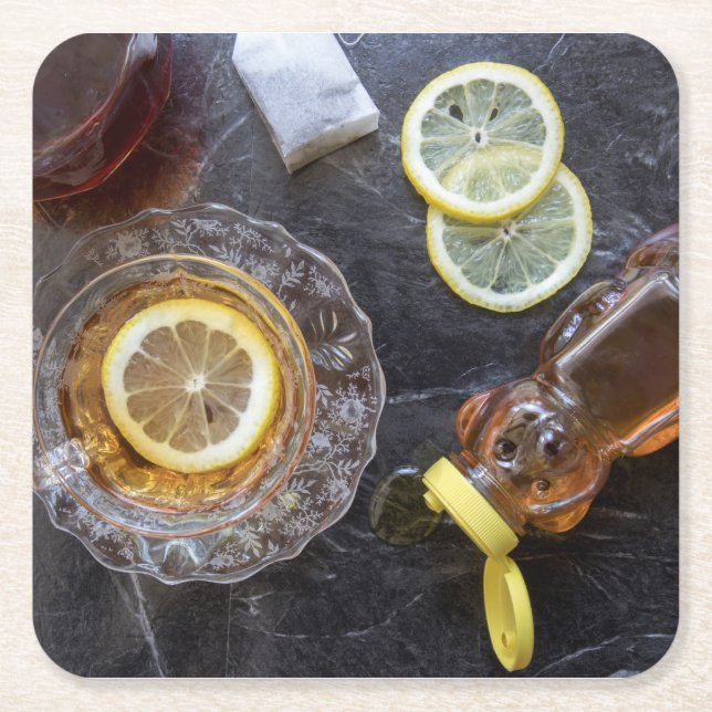 Porta-copo De Papel Quadrado Hot Toddy clássico (Frente)