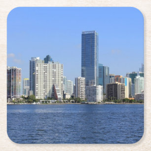 Porta-copo De Papel Quadrado Ideia da skyline de Miami