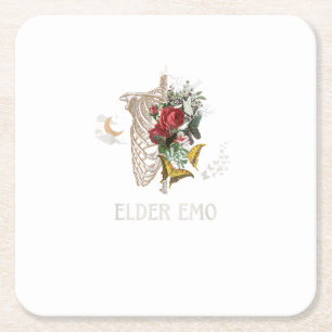 Porta-copo De Papel Quadrado Idoso Emo Engraçado Gótico Mais Velho Gótico Estil