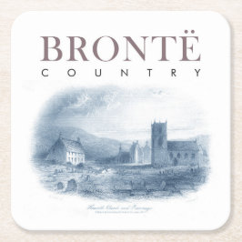 Porta-copo De Papel Quadrado Igreja de Bronte Country Haworth e Parsonage