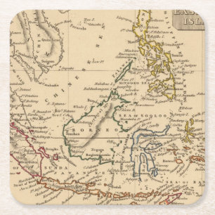 Porta-copo De Papel Quadrado Ilhas do leste de India