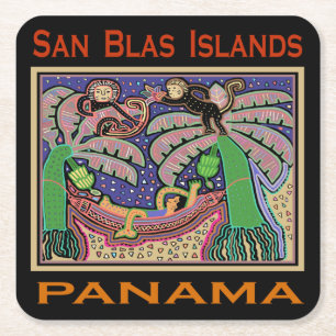 Porta-copo De Papel Quadrado Ilhas San Blas Panamá Mola