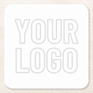 Porta-copo De Papel Quadrado Iluminar automaticamente o logotipo para o fundo