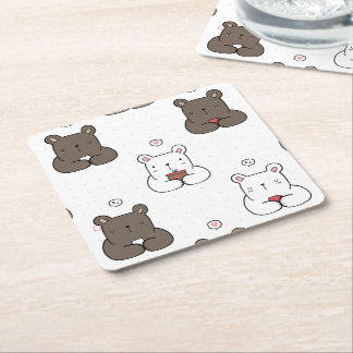 Porta-copo De Papel Quadrado Ilustração de Animal