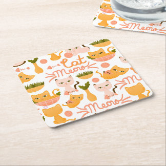 Porta-copo De Papel Quadrado Ilustração de Animal