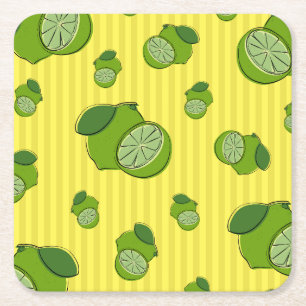 Porta-copo De Papel Quadrado Ilustração de Limões