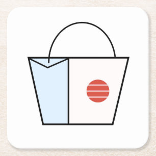 Porta-copo De Papel Quadrado Ilustração vetorial de bolsa de compras elegante