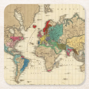 Porta-copo De Papel Quadrado Império do ANÚNCIO 1811 de Napoleon Bonaparte