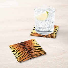 Porta-copo De Papel Quadrado Impressão de Pele de Tigre