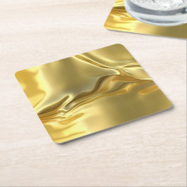 Porta-copo De Papel Quadrado Impressão Digital Ouro Líquido