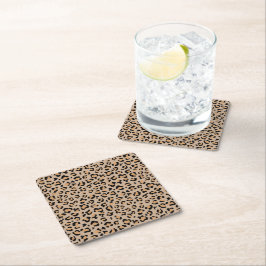 Porta-copo De Papel Quadrado Impressão Leopardo, Manchas Leopardo, Leopardo Cas