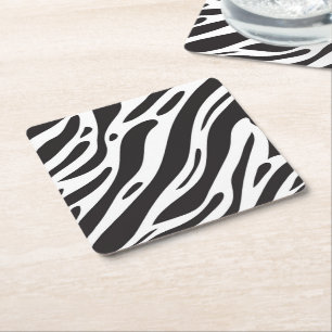 Porta-copo De Papel Quadrado Impressão zebra