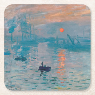 Porta-copo De Papel Quadrado Impression Sunrise Claude Monet