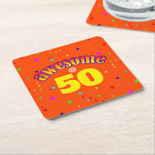 Porta-copo De Papel Quadrado Incrível aos 50