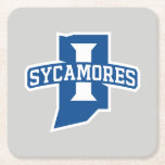 Porta-copo De Papel Quadrado Indiana State University Sycamores<br><div class="desc">Step up your game day swagger and show the world your undeniable school pride with this official Indiana State University branding! Whether you are a dedicated student dominating your classes, a proud alumni representing your Terre Haute roots, or a die-hard fan cheering on the Sycamores from the stands, this authentic...</div>