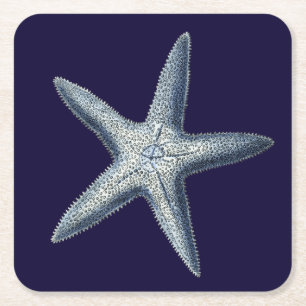 Porta-copo De Papel Quadrado Indigo Shells IV