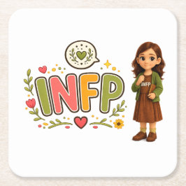 Porta-copo De Papel Quadrado INFP — A Sonhadora Criativa