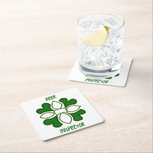 Porta-copo De Papel Quadrado Inspetor de Cerveja St Patricks Celtic Cross and C