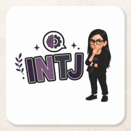 Porta-copo De Papel Quadrado INTJ — A Visionária Estratégica