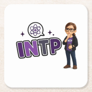 Porta-copo De Papel Quadrado INTP — A Mente Investigadora