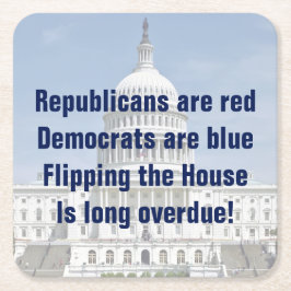 Porta-copo De Papel Quadrado Invertendo a Câmara dos Representantes