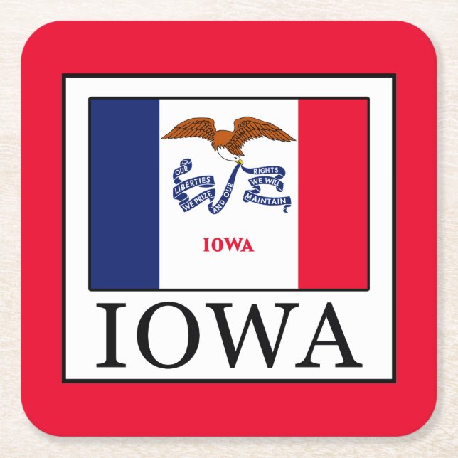 Porta-copo De Papel Quadrado Iowa (Frente)