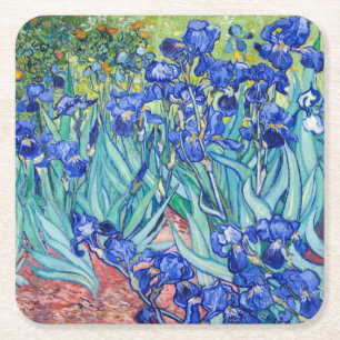Porta-copo De Papel Quadrado Irises Vincent van Gogh