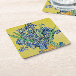 Porta-copo De Papel Quadrado Irises Vincent van Gogh Poster