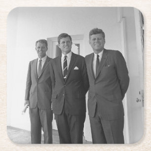 Porta-copo De Papel Quadrado Irmãos, Presidente John Kennedy, Robert & Ted