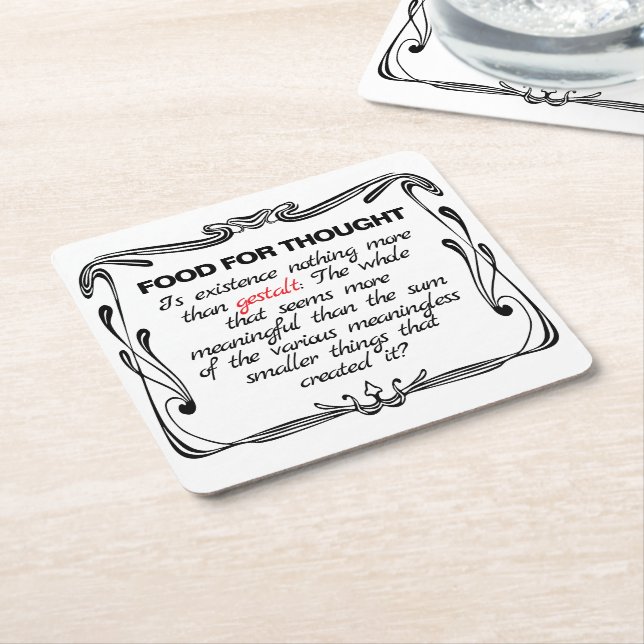 Porta-copo De Papel Quadrado Is Existence Gestalt? (Inclinado)