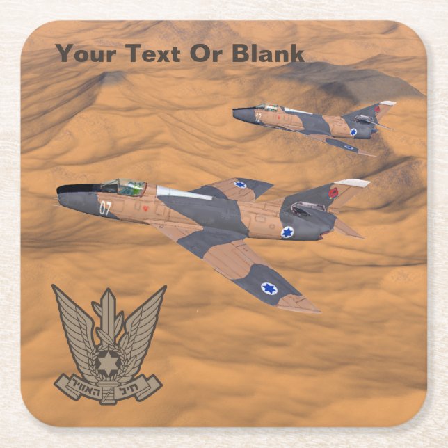 Porta-copo De Papel Quadrado Israel Super Mystères Sobre O Deserto (Frente)