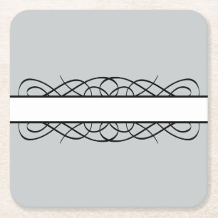 Porta-copo De Papel Quadrado Ivory Deco Flourish Paper Porta copos