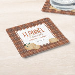 Porta-copo De Papel Quadrado Janto de Amizade Cozy Flannel e Amigos<br><div class="desc">Adicione estas portas copos de papel Jante Flannel e amigos e de amizade à sua celebração em outono este ano. A design apresenta uma acolhedora borda colorida de flanela,  marcada com abóboras de outono.</div>