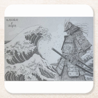 Porta-copo De Papel Quadrado Japanese samurai&ukiyoe original art