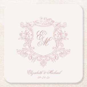 Porta-copo De Papel Quadrado jardim floral luxuoso vitoriano
